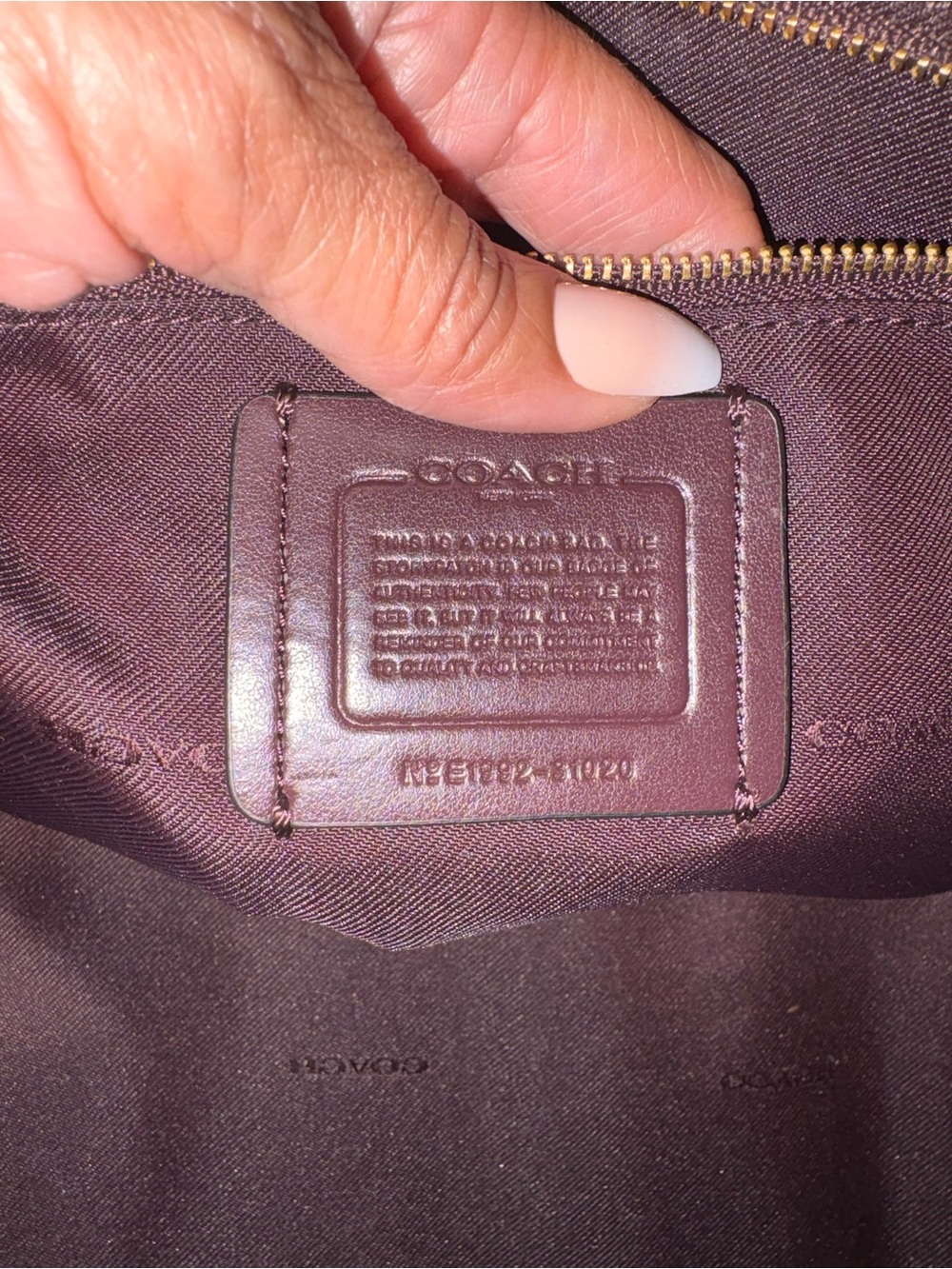Coach Dreamer 36 with Border Rivets Oxblood Leather Satchel (charms not include) - Picture 10 of 11